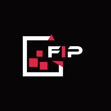 FIP yaratıcı minimalist harf logosu. FIP eşsiz vektör baş harfleri alfabe harf logosu tasarımı 