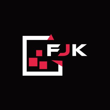 FJK yaratıcı minimalist harf logosu. FJK benzersiz vektör baş harfleri alfabe harfi logo tasarımı 