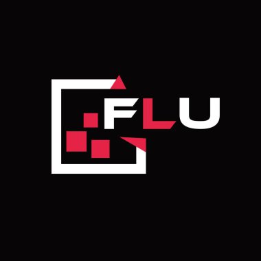 FLU yaratıcı minimalist harf logosu. FLU benzersiz vektör baş harfleri harf logosu tasarımı 