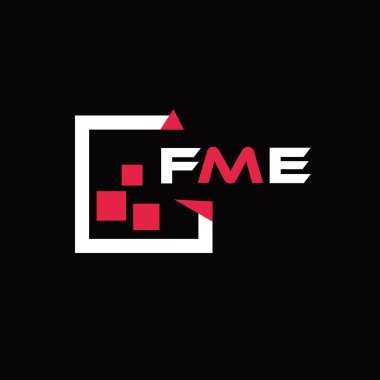 FME yaratıcı minimalist harf logosu. FME eşsiz vektör baş harfleri alfabe harf logosu tasarımı 