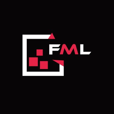 FML yaratıcı minimalist harf logosu. FML benzersiz vektör baş harfleri harf logosu tasarımı 