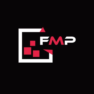 FMP yaratıcı minimalist harf logosu. FMP benzersiz vektör baş harfleri alfabe harf logosu tasarımı 