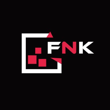 FNK yaratıcı minimalist harf logosu. FNK eşsiz vektör baş harfleri alfabe harfi logo tasarımı 