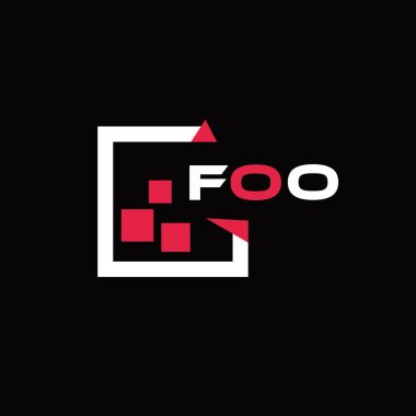 FOO yaratıcı minimalist harf logosu. FOO eşsiz vektör baş harfleri alfabe harf logosu tasarımı 
