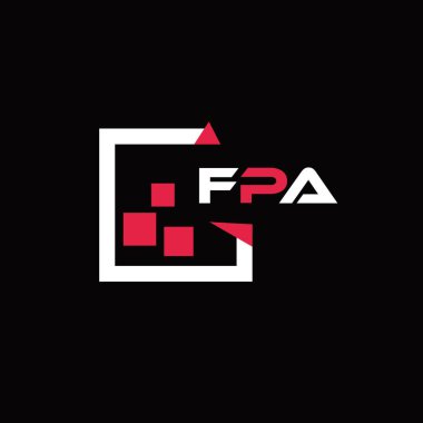 FPA yaratıcı minimalist harf logosu. FPA eşsiz vektör baş harfleri alfabe harf logosu tasarımı 