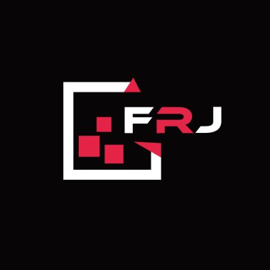 FRJ yaratıcı minimalist harf logosu. FRJ benzersiz vektör baş harfleri harf logosu tasarımı 