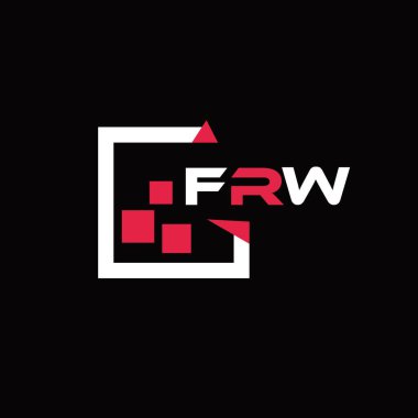 FRW yaratıcı minimalist harf logosu. FRW benzersiz vektör baş harfleri harf logosu tasarımı 