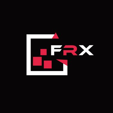 FRX yaratıcı minimalist harf logosu. FRX benzersiz vektör baş harfleri harf logosu tasarımı 