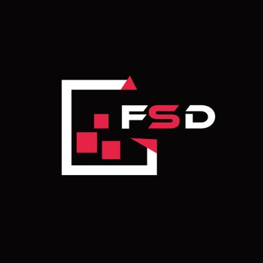 FSD yaratıcı minimalist harf logosu. FSD benzersiz vektör baş harfleri harf logosu tasarımı 