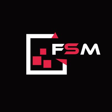 FSM yaratıcı minimalist harf logosu. FSM benzersiz vektör baş harfleri harf logosu tasarımı 