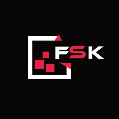 FSK yaratıcı minimalist harf logosu. FSK benzersiz vektör baş harfleri harf logosu tasarımı 