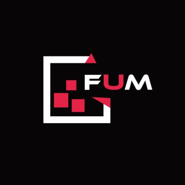 FUM yaratıcı minimalist harf logosu. FUM benzersiz vektör baş harfleri harf logosu tasarımı 