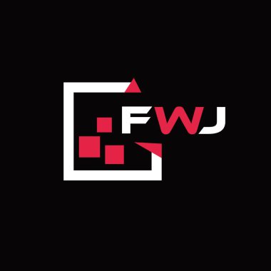 FWJ yaratıcı minimalist harf logosu. FWJ benzersiz vektör baş harfleri harf logosu tasarımı 