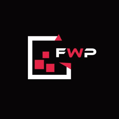 FWP yaratıcı minimalist harf logosu. FWP benzersiz vektör baş harfleri harf logosu tasarımı 