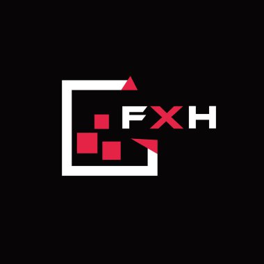 FXH yaratıcı minimalist harf logosu. FXH benzersiz vektör baş harfleri harf logosu tasarımı 