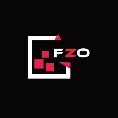 FZO yaratıcı minimalist harf logosu. FZO eşsiz vektör baş harfleri alfabe harfi logo tasarımı 