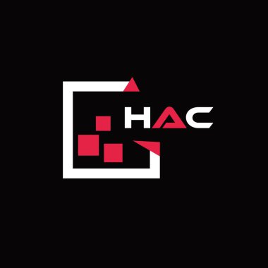 HAC yaratıcı minimalist harf logosu. HAC benzersiz vektör baş harfleri alfabe harf logosu tasarımı 