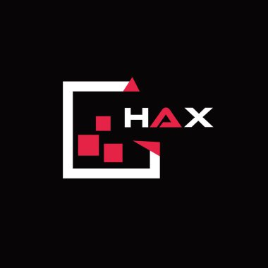 HAX yaratıcı minimalist harf logosu. HAX eşsiz vektör baş harfleri alfabe harf logosu tasarımı 