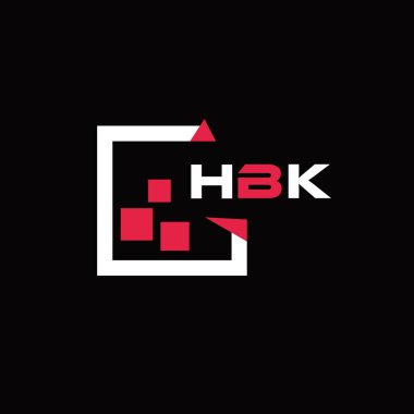 HBK yaratıcı minimalist harf logosu. HBK benzersiz vektör baş harfleri harf logosu tasarımı 