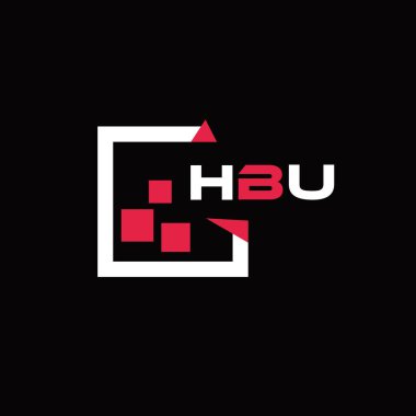 HBU yaratıcı minimalist harf logosu. HBU benzersiz vektör baş harfleri harf logosu tasarımı 