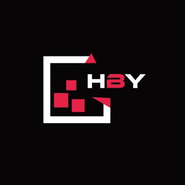 HBY yaratıcı minimalist harf logosu. HBY benzersiz vektör baş harfleri alfabe harfi logo tasarımı 