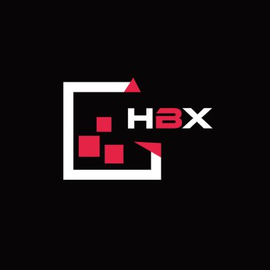 HBX yaratıcı minimalist harf logosu. HBX benzersiz vektör baş harfleri harf logosu tasarımı 