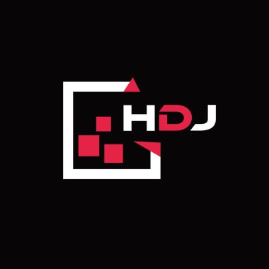 HDJ yaratıcı minimalist harf logosu. HDJ benzersiz vektör baş harfleri harf logosu tasarımı 