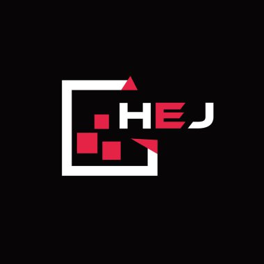 HEJ yaratıcı minimalist harf logosu. HEJ benzersiz vektör baş harfleri alfabe harfi logo tasarımı 