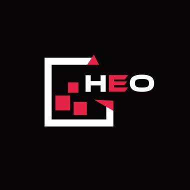 HEO yaratıcı minimalist harf logosu. HEO eşsiz vektör baş harfleri alfabe harfi logo tasarımı 