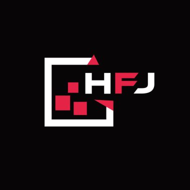 HFJ yaratıcı minimalist harf logosu. HFJ benzersiz vektör baş harfleri harf logosu tasarımı 