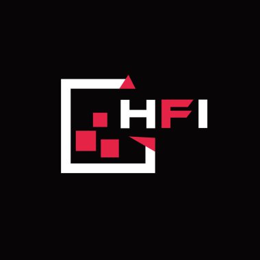 HFI yaratıcı minimalist harf logosu. HFI benzersiz vektör baş harfleri harf logosu tasarımı 