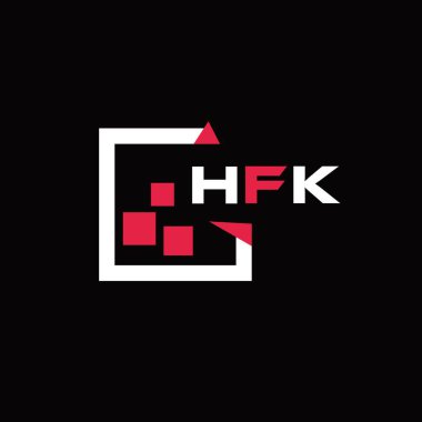 HFK yaratıcı minimalist harf logosu. HFK benzersiz vektör baş harfleri harf logosu tasarımı 