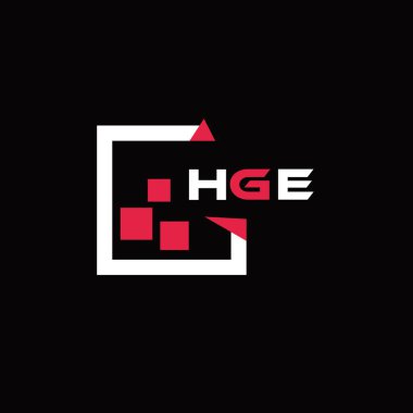 HGE yaratıcı minimalist harf logosu. HGE benzersiz vektör baş harfleri harf logosu tasarımı 