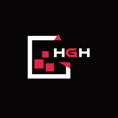 HGH yaratıcı minimalist harf logosu. HGH benzersiz vektör baş harfleri alfabe harfi logo tasarımı 