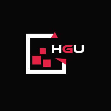 HGU yaratıcı minimalist harf logosu. HGU benzersiz vektör baş harfleri harf logosu tasarımı 