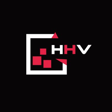 HHV yaratıcı minimalist harf logosu. HHV benzersiz vektör baş harfleri harf logosu tasarımı 