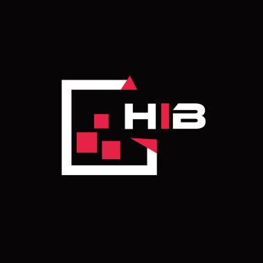 HIB yaratıcı minimalist harf logosu. HIB benzersiz vektör baş harfleri alfabe harfi logo tasarımı 