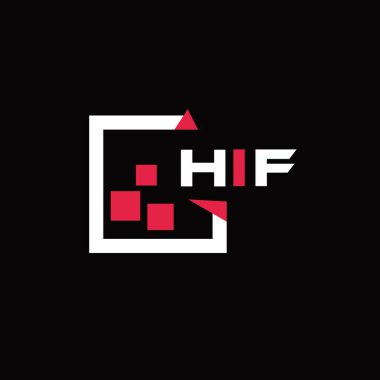 HIF yaratıcı minimalist harf logosu. HIF benzersiz vektör baş harfleri alfabe harfi logo tasarımı 