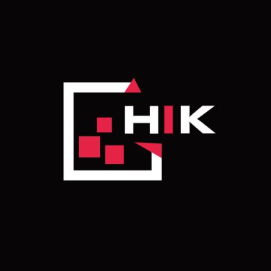 HIK yaratıcı minimalist harf logosu. HIK benzersiz vektör baş harfleri alfabe harfi logo tasarımı 