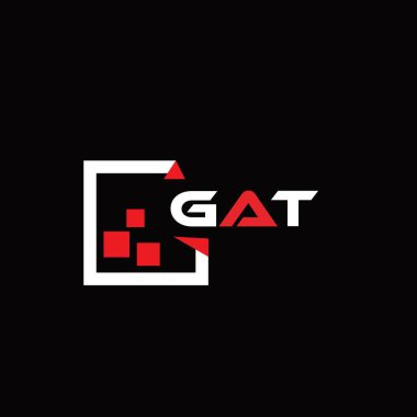 GAT yaratıcı minimalist harf logosu. GAT eşsiz vektör baş harfleri alfabe harfi logo tasarımı