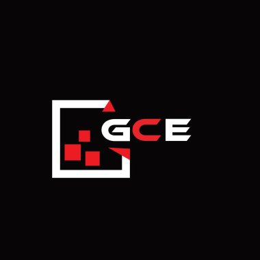 GCE yaratıcı minimalist harf logosu. GCE eşsiz vektör baş harfleri alfabe harf logosu tasarımı