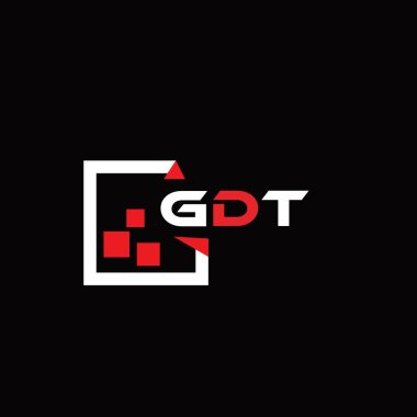 GDT yaratıcı minimalist harf logosu. GDT eşsiz vektör baş harfleri alfabe harfi logo tasarımı