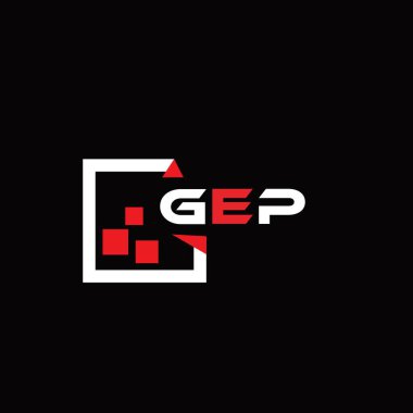 GEP yaratıcı minimalist harf logosu. GEP eşsiz vektör baş harfleri alfabe harf logosu tasarımı