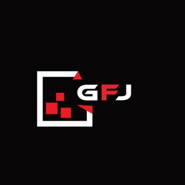 GFJ yaratıcı minimalist harf logosu. GFJ benzersiz vektör baş harfleri harf logosu tasarımı