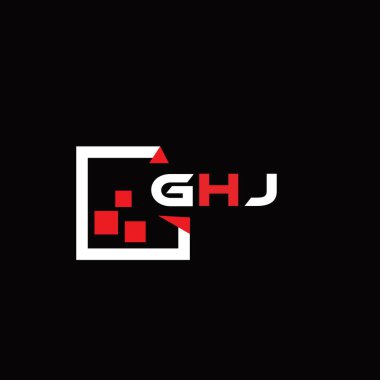 GHJ yaratıcı minimalist harf logosu. GHJ eşsiz vektör baş harfleri alfabe harf logosu tasarımı