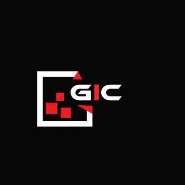 GIC yaratıcı minimalist harf logosu. GIC benzersiz vektör baş harfleri harf logosu tasarımı