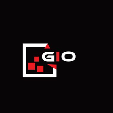 GIO yaratıcı minimalist harf logosu. GIO eşsiz vektör baş harfleri alfabe harf logosu tasarımı