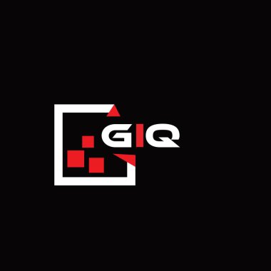 GIQ yaratıcı minimalist harf logosu. GIQ eşsiz vektör baş harfleri alfabe harf logosu tasarımı