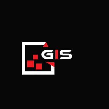 GIS yaratıcı minimalist harf logosu. GIS eşsiz vektör baş harfleri alfabe harf logosu tasarımı