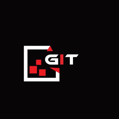 GIT yaratıcı minimalist harf logosu. GIT eşsiz vektör baş harfleri alfabe harf logosu tasarımı